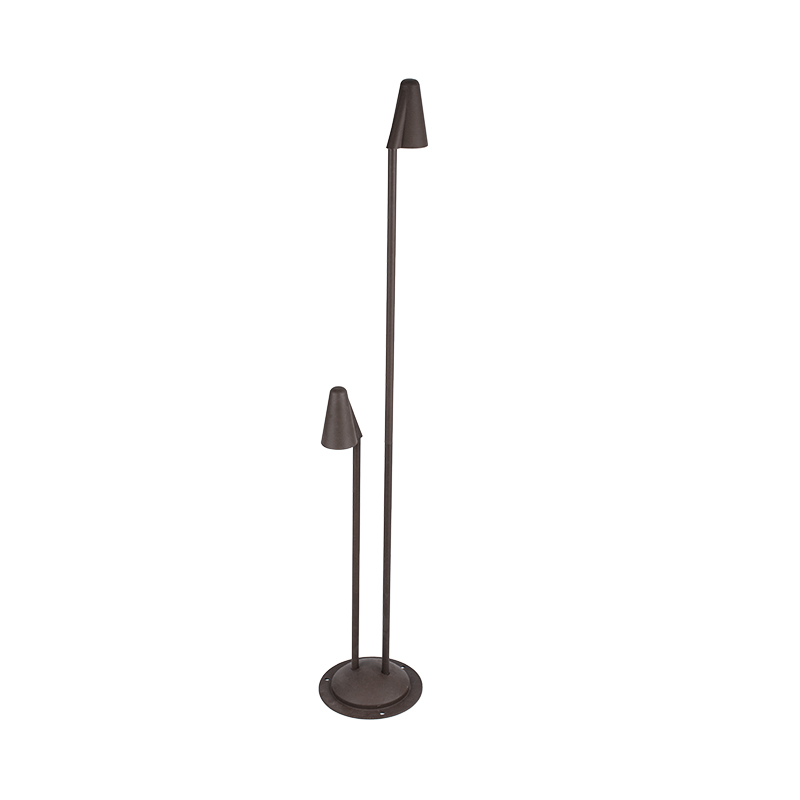 Double-headed floor lamp